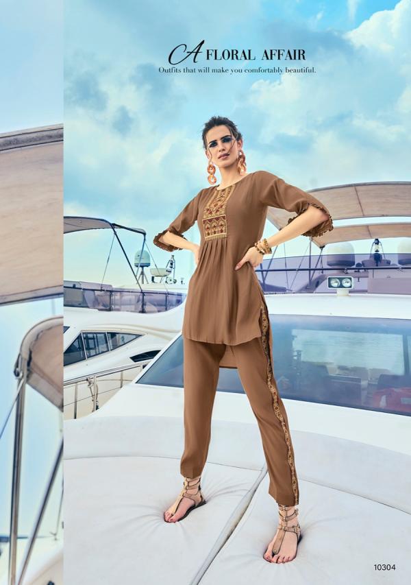 Lily And Lali Miami Silk Designer Exclusive Kurti With Bottom Collection